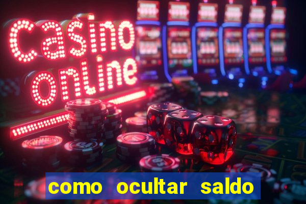 como ocultar saldo na betfair